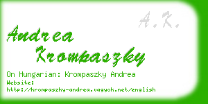 andrea krompaszky business card